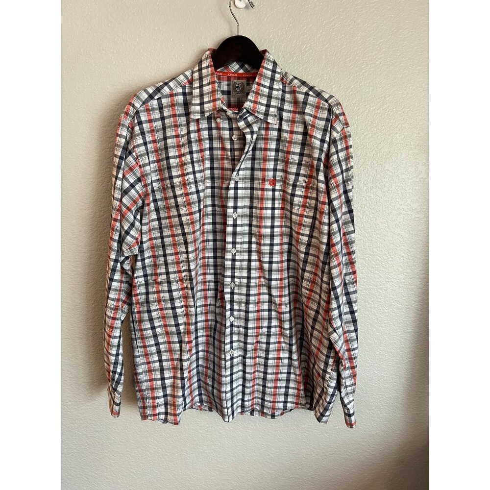 Cinch Striped Long Sleeve Button Up Shirt - Size XL‎